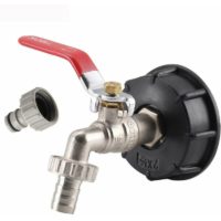 1000L ibc Adapter ibc Tank Adapter S60X6 Tank Adapter Brass Garden Faucet 1.27cm Fuel Oil Hose Fitting