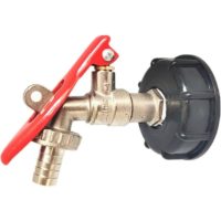 1000l Tank Faucet S60X6 Connector Thread with 1/2 Hose End Hose to Assembled Tank Assembled Flow Snap on Fuel Water Garden Adapter 1000 Liter Tank