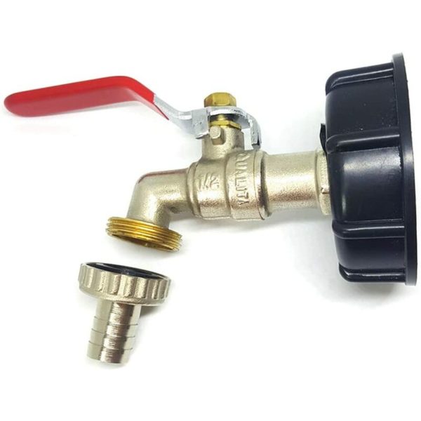 1000l Tank Tap, S60X6 ibc Drain Tank Adapter, 1/2 Inch Tap Outlet Fitting Valve, Brass Tap for