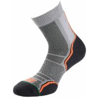 1000mile - 1000 Mile Trail Socks - Twin Pack - Medium - Silver/Black - Silver/Black