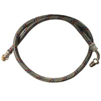 1000mm Flexible Oil Hose 1/4' bsp Male Elbow x 1/4' Male Braided