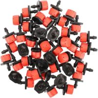 100PCS Adjustable Irrigation Drippers, 360° Automatic Drip Irrigation, Garden Emitter Sprinkler Nozzles, for Plant Lawn Greenhouse diy Garden (100PCS)