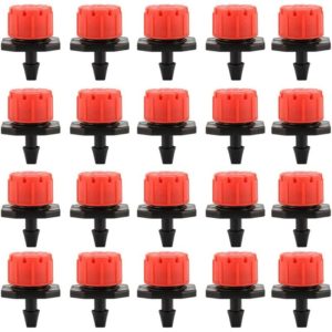 100PCS Drip Irrigation Drippers, Garden Emitter Sprinkler Nozzles, 360° Adjustable Automatic Drip Irrigation for Plant Greenhouse Lawn diy