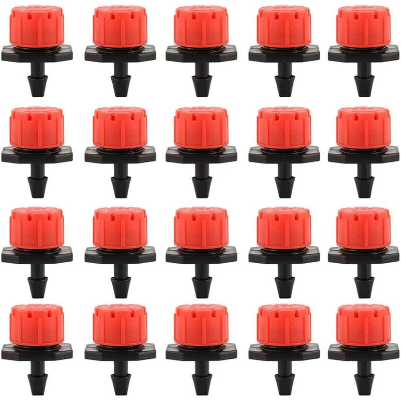 100PCS Drippers Drip Irrigation Dripper, Garden Emitter Sprinkler Nozzles, Automatic Drip Watering 360° Adjustable