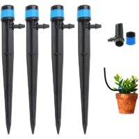 100PCS Drippers Drip Irrigation Dripper, diy Irrigation Plant, Drip Watering, Drip Irrigation Kit for Indoor and Outdoor Plants- Blue- 360° Adjustable