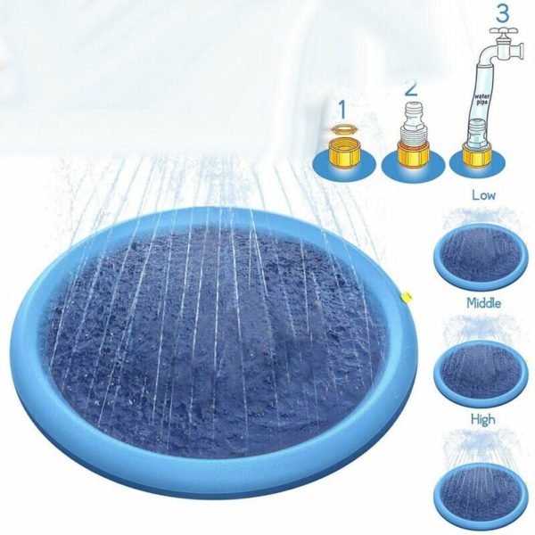 100cm Inflatable Swimming Pool Inflatable Play Mat Summer Outdoor Sprinkler Water Toys