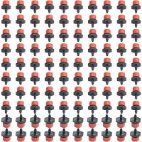 100pcs 360 Degree Dripper with 8 Holes for 4/7mm Hose Red