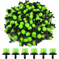 100pcs Adjustable Irrigation Dripper, 1/4'' Micro Flow Drip Irrigation System Drip Head Irrigation