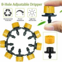 100pcs Adjustable Irrigation Dripper Irrigation Sprinkler Head Irrigation Dripper Drip Irrigation Micro Sprinkler Drip Emitter System for Home Garden