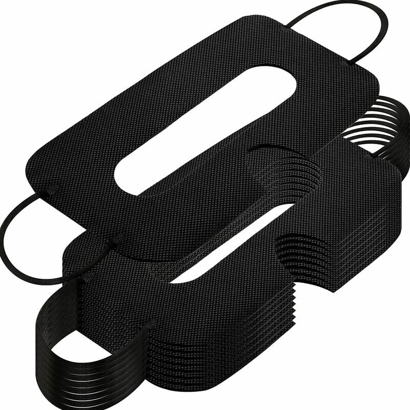 100pcs Disposable Mask Non-Woven Eye Mask White Hygiene Eye Mask Cover Compatible with Virtual Reality VR Headset Helmet (Black) -