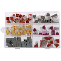100pcs Kit in Plastic Box Hard Wire Connection Terminals Wire Crimp Butt Terminal PCT Connector