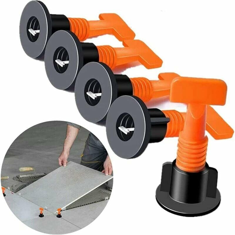 100pcs Tiler Spacer Reusable Leveling Brackets for Ceramic Tile, diy Tool with 2 Wrenches