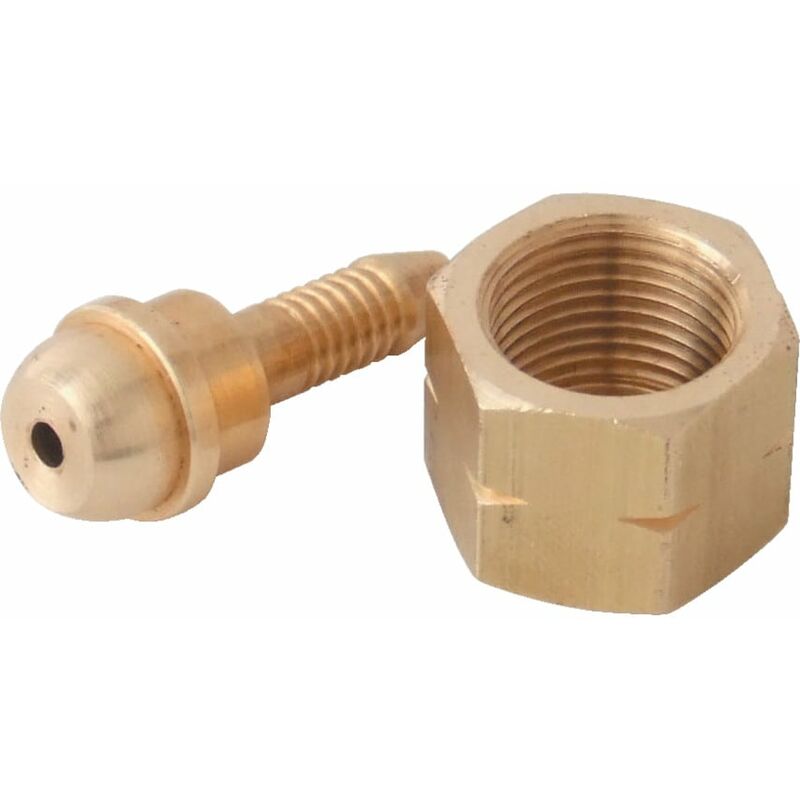 1021 4.8mm Screwed Hose Connector - Brass - Bullfinch