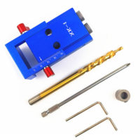 105402 Katsu Pocket Hole Drilling Jig Kit With Step Bit Woodworking Joinery Tool,model: 1 kit