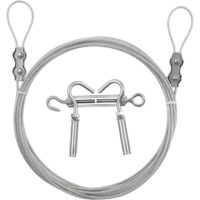10Ft/3m Clothesline Windproof Portable Clothesline with Stainless Steel Line Telescopic Clothesline Heavy Duty Clothesline/Multipurpose Curtain Line