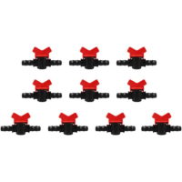 10PCs Garden Faucet Plastic pe Hose Valve Irrigation Pipe Valve Switch Sprinkler Garden Supplies 16mm x 16mm