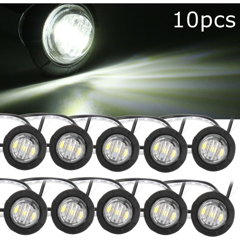 10X Waterproof 12V Round led Bullet Button Side Marker Lights Car ...