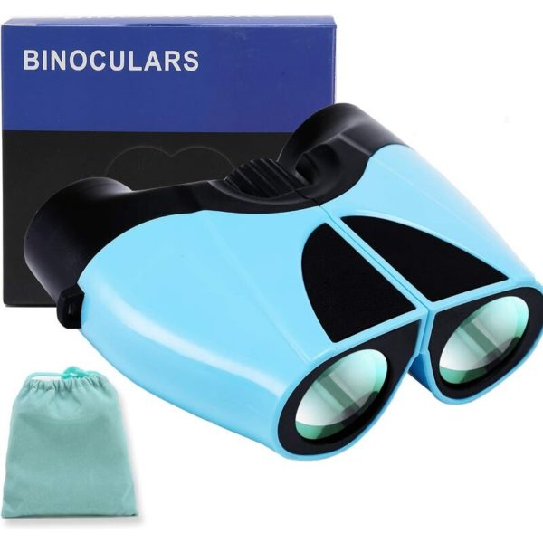 10X22 Stackable Telescopic Binoculars, Small Compact hd Autofocus Binoculars for Kids, Adults, Travel and Hunting Blue