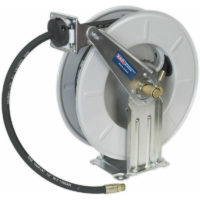10m Heavy Duty Retractable Oil Hose Reel - 1/2' bsp - 1.5m Connection Hose