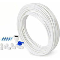 10m Water Supply Hose - European Style Double Door Refrigerator Connection Kit - 6.3mm Diameter