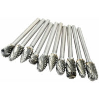 10pcs 0.120.24 inch Electric Grinding Accessories Tungsten Steel Carbide Burrs for cnc Engraving Rotary Milling Tool Set