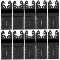 10pcs 34mm Multi-Tool Blades Oscillating Blade Carbon Steel DIY Multi-Purpose Tools for Sawing Cutting Scraping Shaping Polishing and Removing Grout