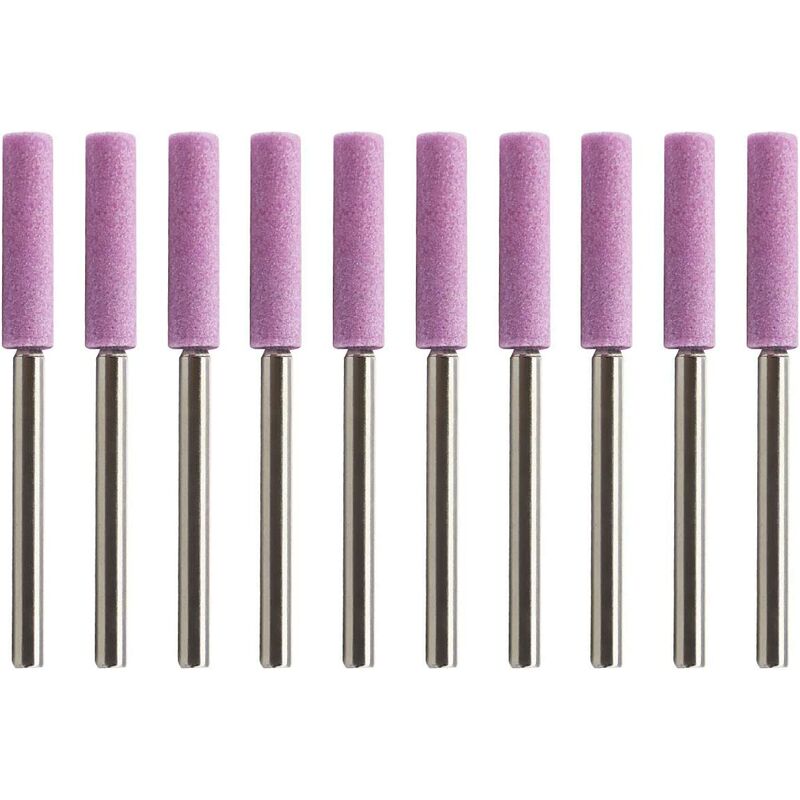 10pcs 3/8 Chainsaw Sharpener Compatible for Manicure Chainsaw Chain Polishing (3mm Shaft)