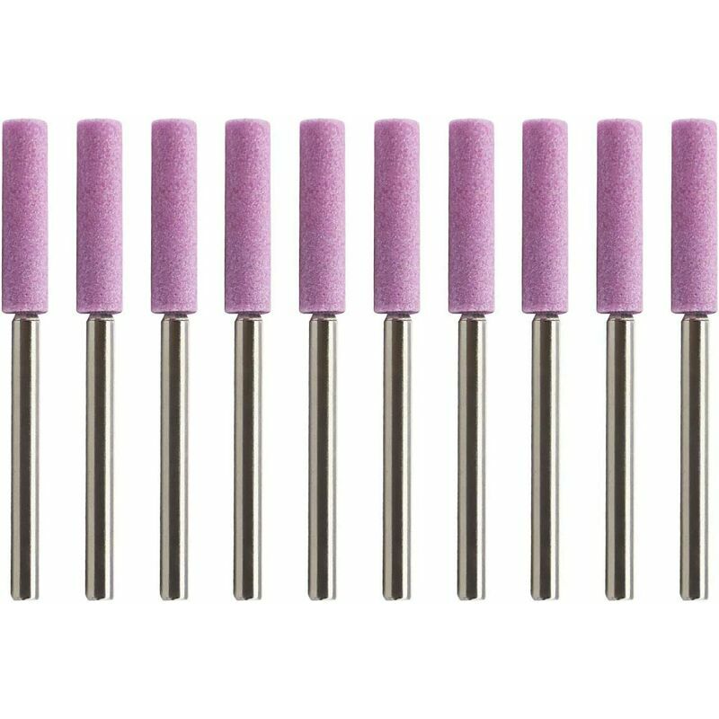10pcs 3/8 Chainsaw Sharpener Compatible for Manicure Chainsaw Chain Polishing (Shaft 4.8mm)