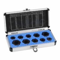 10pcs 9-19mm Nut Extractor Set Kit Nut Loosening Kit Socket Bolt Extractor Disassembly Screw Extractor Removal Set Threading Tools