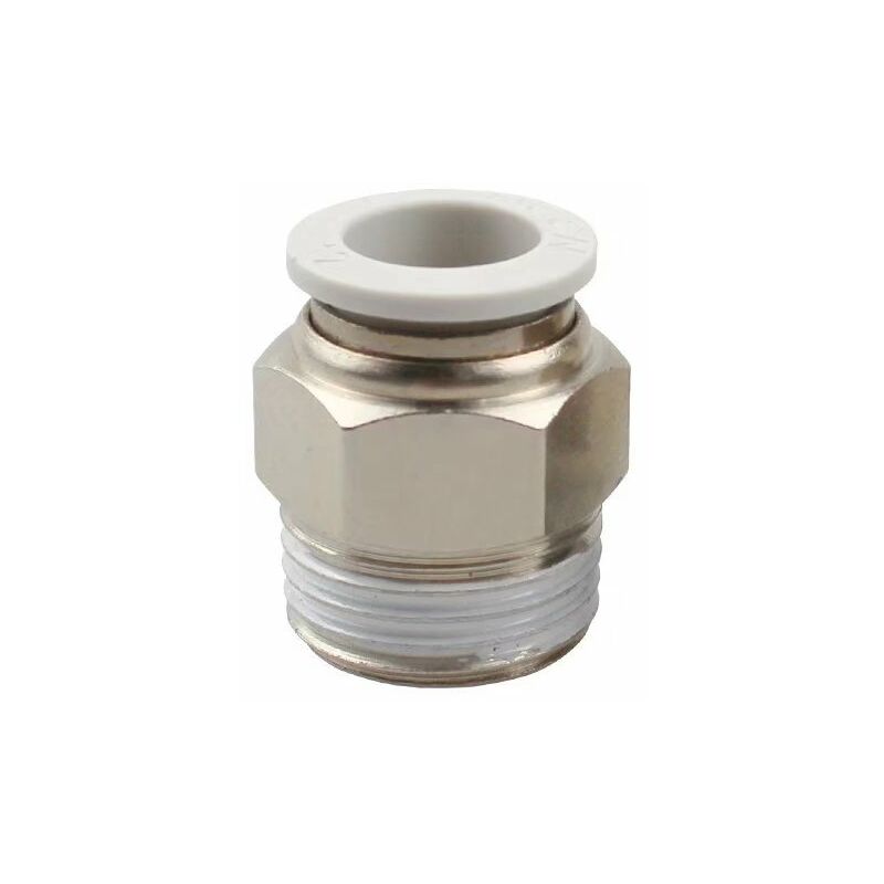 10pcs Air Quick Connector Pneumatic Fittings Connector Quick Fittings Dia. 4mm for Auto Industry(White,M5)