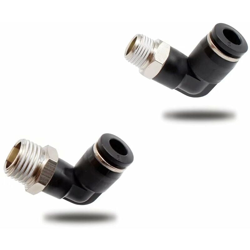 10pcs Air Quick Connector Pneumatic Fittings Connector Quick Fittings Dia. 8mm for Auto Industry(White,PT3/8)