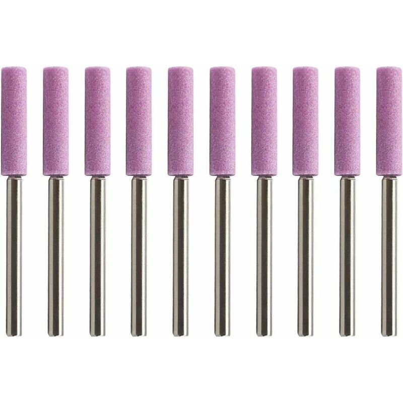 10pcs Chainsaw Sharpener Compatible for Manicure Chainsaw Chain Polishing (4mm Shaft)