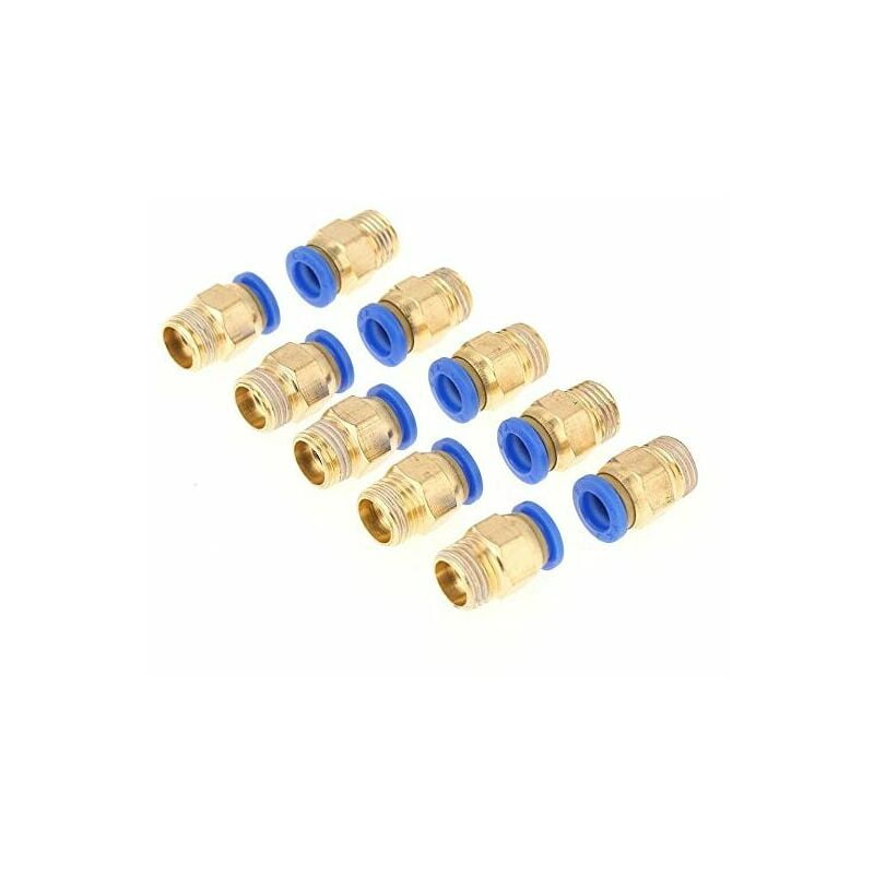10pcs Fittings Pneumatic Quick Coupler Connectors Air Fittings Adapter 8mm Diameter 1/4BSP Thread Set For Hose.