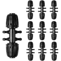 10pcs Gardening Accessories Irrigation Hose Connector 4/7mm Hose Drip Irrigation Connector