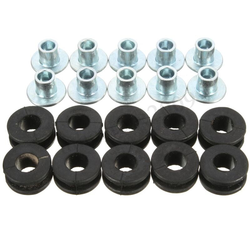 10pcs Motorcycle Rubber Studs Bolt Assortment Kits Fairing Bolts Pressure Relief Cushion Buffer Washer Shock Booking Kit - Thsinde