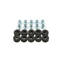 10pcs Motorcycle Rubber Studs Bolt Assortment Kits Fairing Bolts Pressure Relief Cushion Pad Washer Shock Reservation Kit