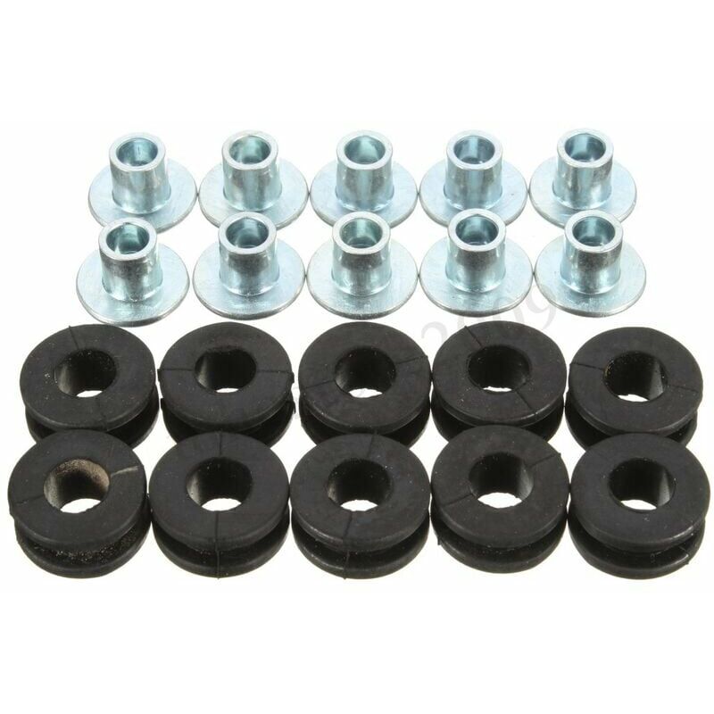 10pcs Motorcycle Rubber Studs Bolt Assortment Kits Fairing Bolts Pressure Relief Cushion Pad Washer Shock Reservation Kit