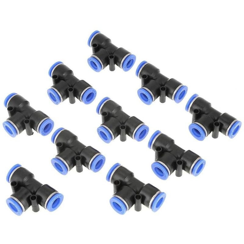 10pcs Pneumatic Hose Plastic Pipe Fittings Connector Air Line 10mm