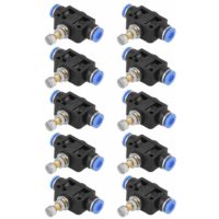 10pcs Push-in Butterfly Hose Cruise Control Valve Pneumatic Air Flow Control Valve Connector Quick Connect 6mm