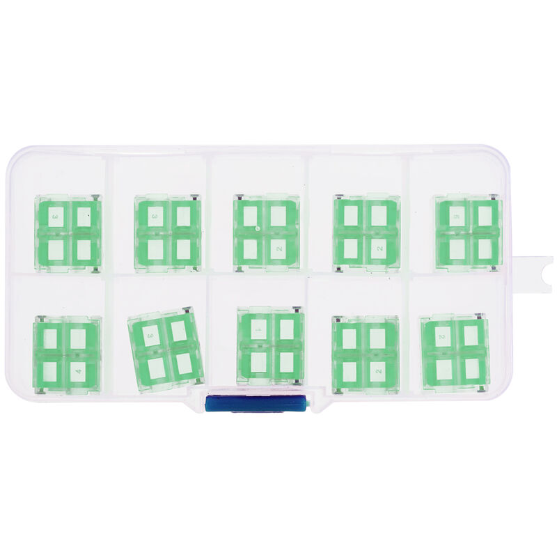 10pcs T-type Main Branch Wire Connector Box Set Free Break Line Quick Terminal Block Splitter Cable Connectors Kit,2 - 2