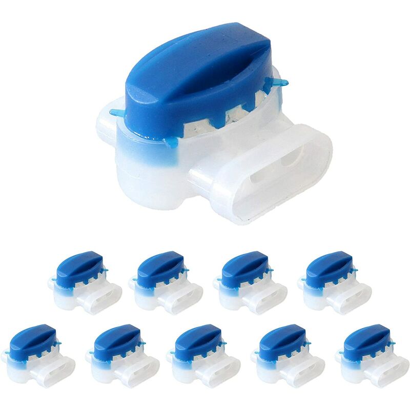 10x Cable Connector Perimeter Wire Connectors Robotic Lawnmower Cable Repair Kit Cable Clamp For Connecting Cable Ends