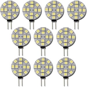 10x G4 led Bulb dc 12V Non Dimmable White 6000K Light Bulb Replacement 20W Halogen Lamp for Kitchen Camper Van rv Trailer Boat
