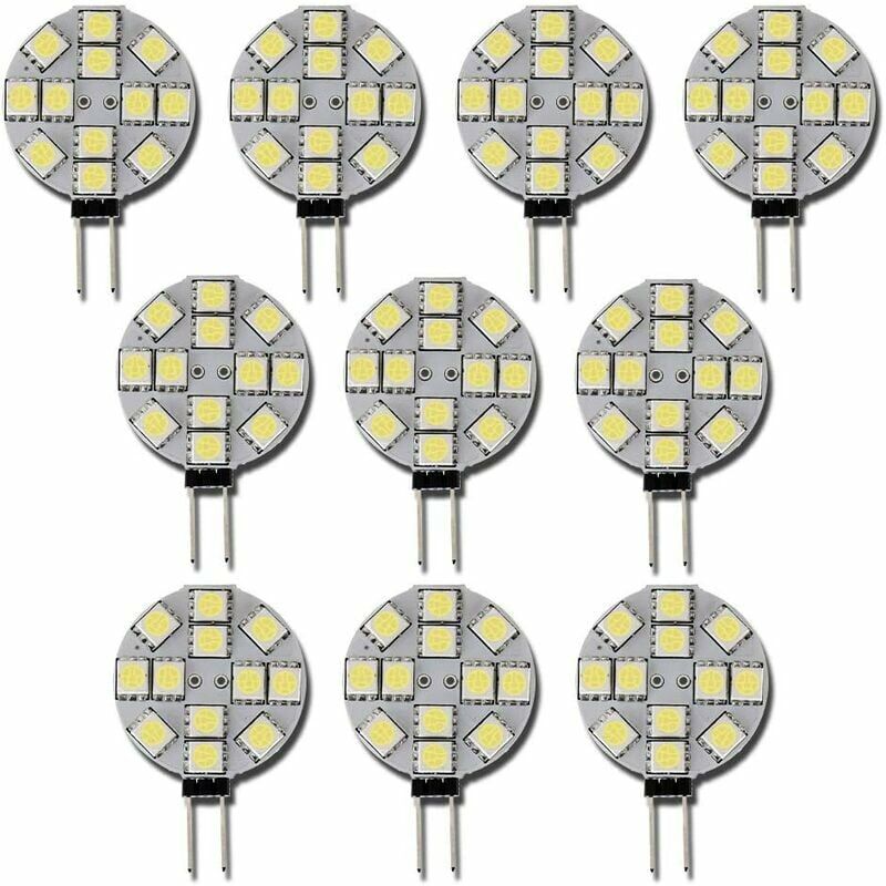 10x G4 led Bulb dc 12V Non Dimmable White 6000K Light Bulb Replacement 20W Halogen Lamp for Kitchen Camper Van rv Trailer Boat