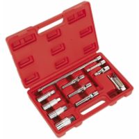 11 Piece 3/8' Drive Master Service Set - Spark / Glow Plugs & Oxygen Sensor Kit