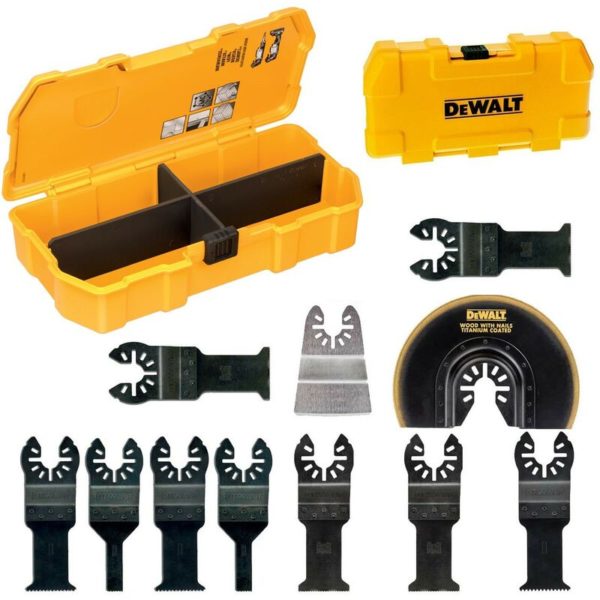 11 Piece Multi Tool Accessory Blade Set Plunge Fast Cut + Toughcase - Dewalt