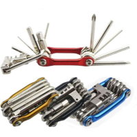 11-in-1 Multi-Function Portable Folding Bike Repair Tool, Bike Repair Tool, Lightweight and Compact Mini Bike Repair Tool, Stainless Steel Bike