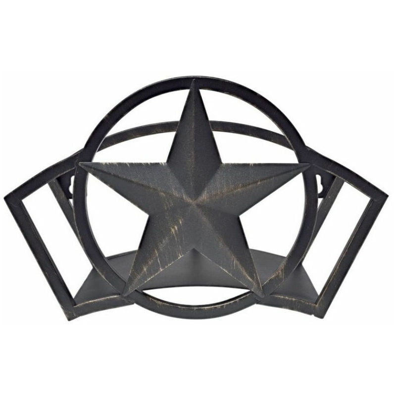 11.757.67.5cm Garden Hose Holder Hose Reel Reel Steel Wall Mounted Round Garden Black