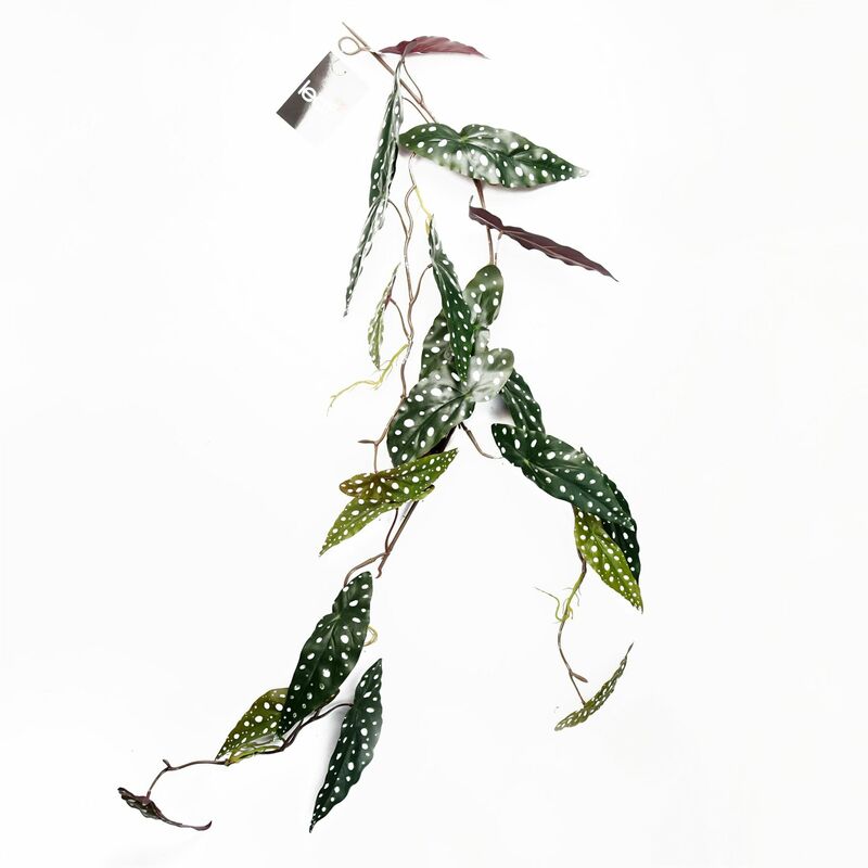 110cm Artificial Hanging Trailing Begonia Maculata Spotted Plant