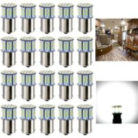 1156 1141 1003 7506 BA15S LED Bulbs White 20-Packs, Super Bright 3014 50-SMD LED Replacement for 12 Volt RV Camper Trailer Boat Trunk Interior Lights