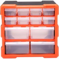 12 Grid Multi Drawer Parts Storage Cabinet Home Garage Tool Organiser - Livingandhome